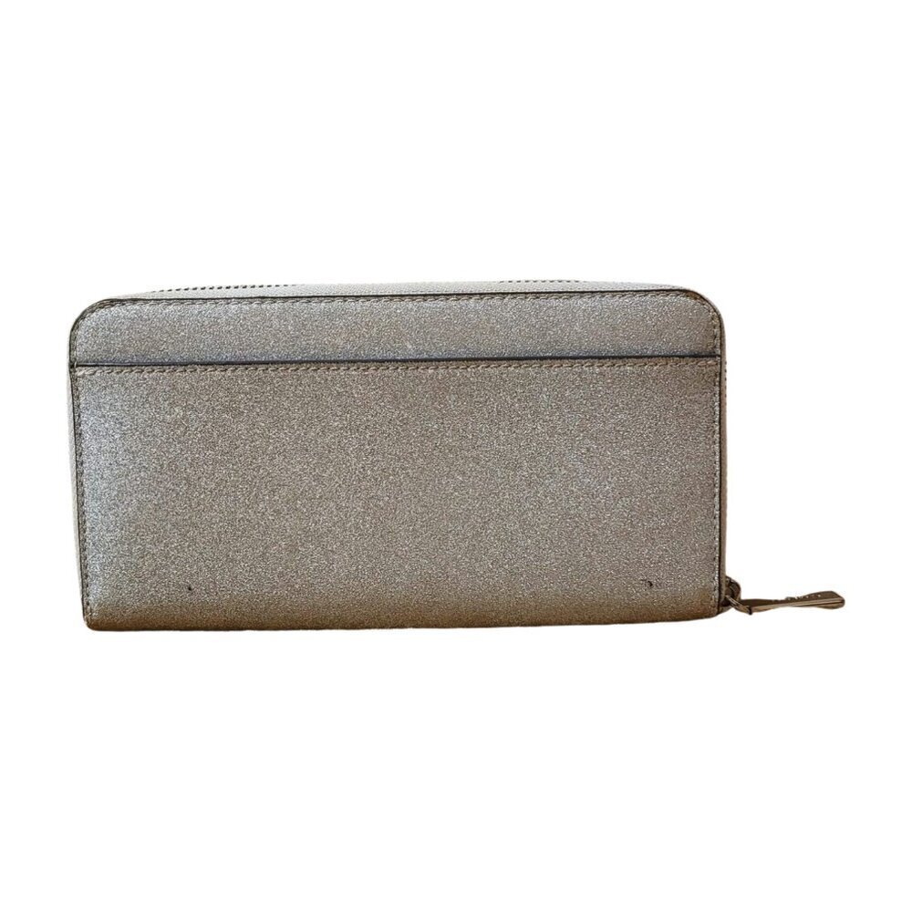 Kate Spade Lola Large Continental Silver Gray Glitter Wallet - Picture 3 of 10